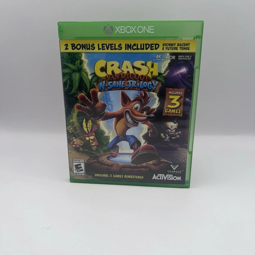 Crash Bandicoot N. Sane Trilogy Microsoft Xbox One Video Game Activision 3 Games